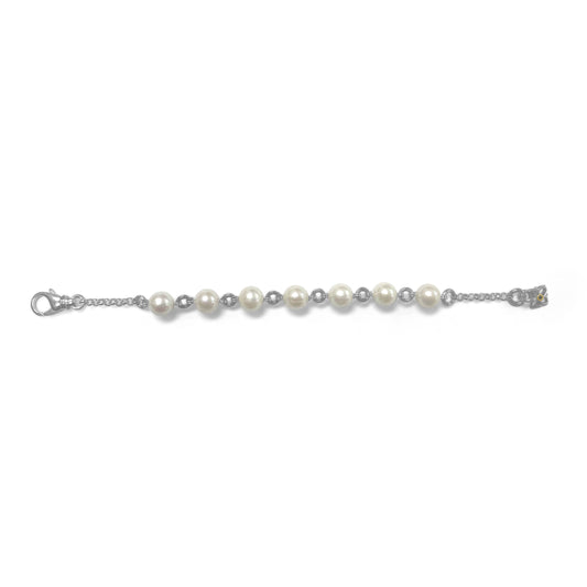 Pearlicious White Pearl Bracelet in Sterling Silver