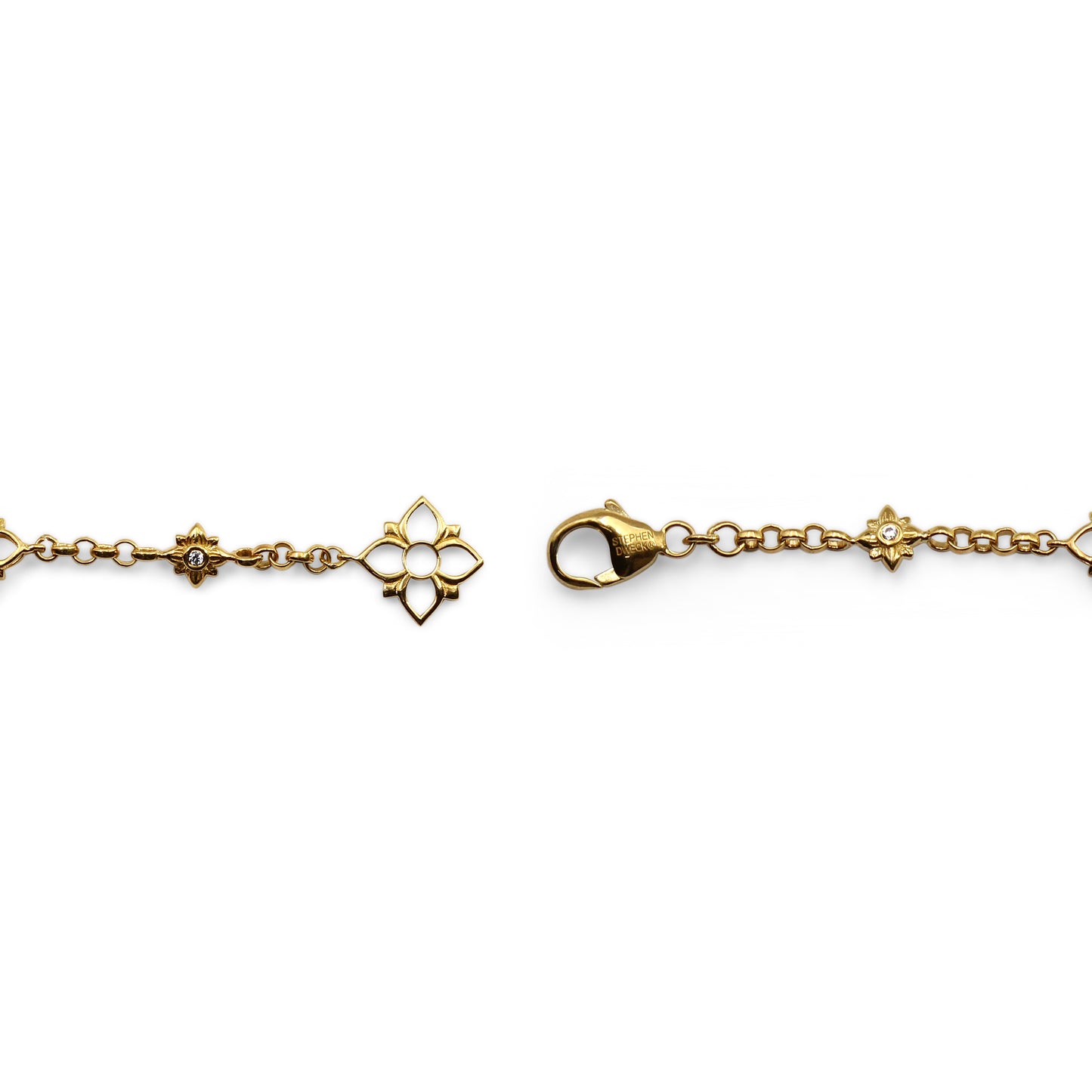 Signature White Diamond 0.15ct Diamond 5mm, 9mm Bracelet in 18K Gold