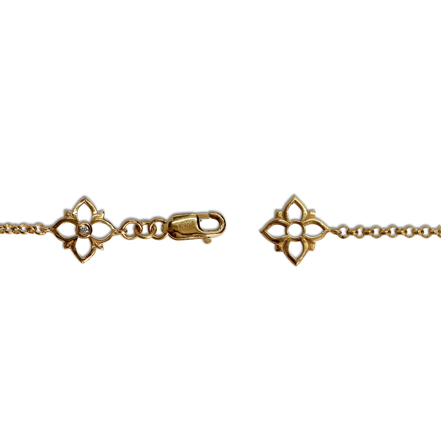 Signature White Diamond 0.10ct 9.00mm Bracelet in 18K Gold