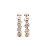 Colorbloom 8mm White Mother of Pearl Flower and White Diamond 0.35ct Earring in 18K Gold
