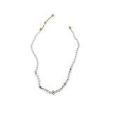 Pearlicious 4-6mm White Pearl and White Diamond 0.10ct Necklace in 18K Gold