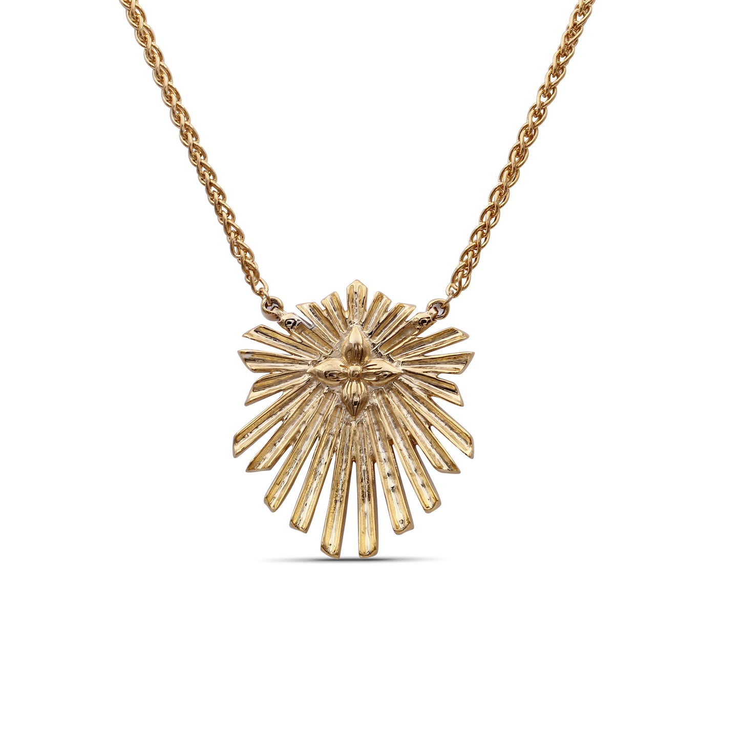 Sunray Ruby 0.80ct and Diamond 1.35ct Pendant in 18K Gold