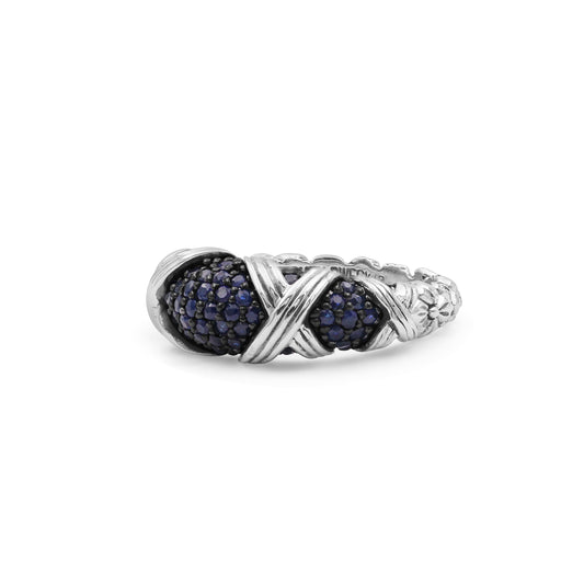 Garden of Stephen Blue Sapphire Ring in Sterling Silver