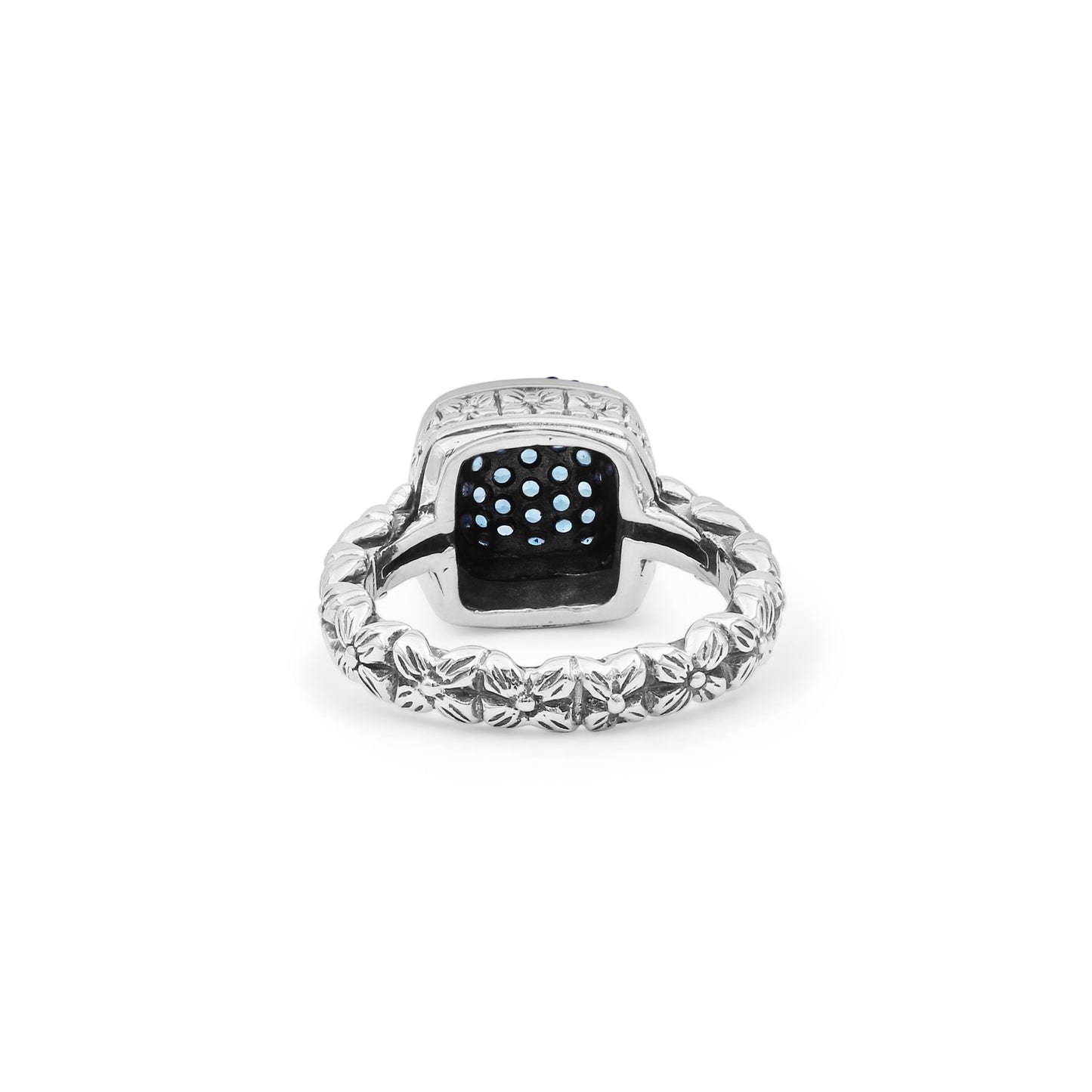 Garden of Stephen London Blue Topaz Ring in Sterling Silver