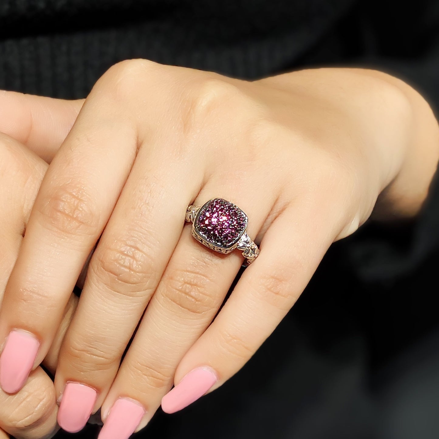 Garden of Stephen Rhodolite Garnet Ring in Sterling Silver
