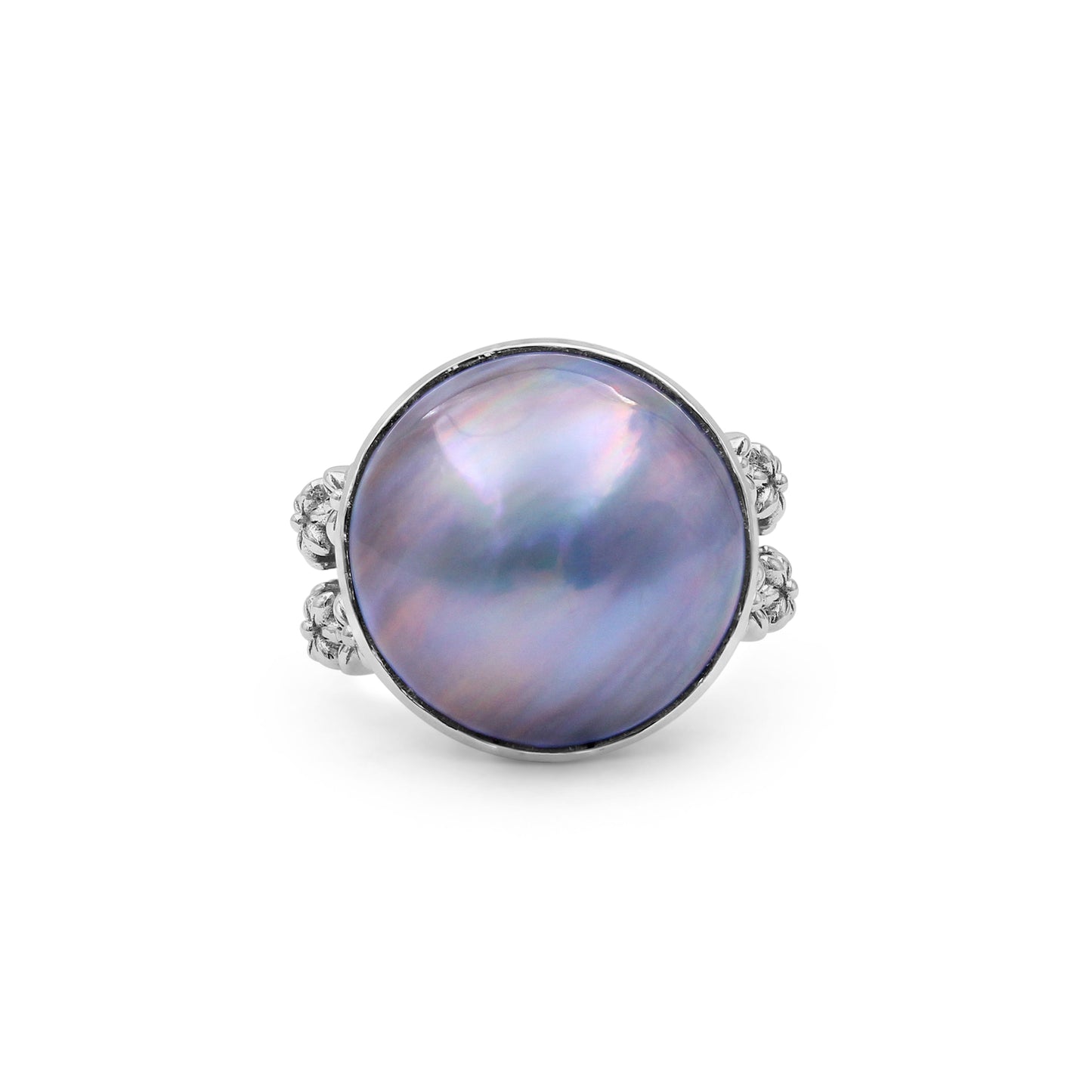 Pearlicious Silver Mabe Ring in Sterling Silver