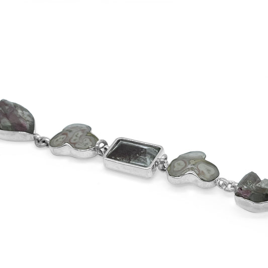 One of a Kind Tourmaline Lodolite Quartz Natural Quartz Stalagtite Sterling Silver