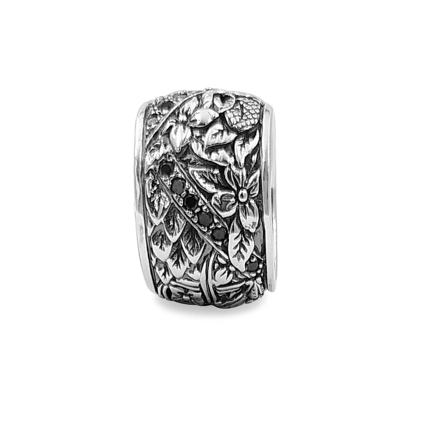 Kyoto Black Diamond 0.40ct Ring in Sterling Silver