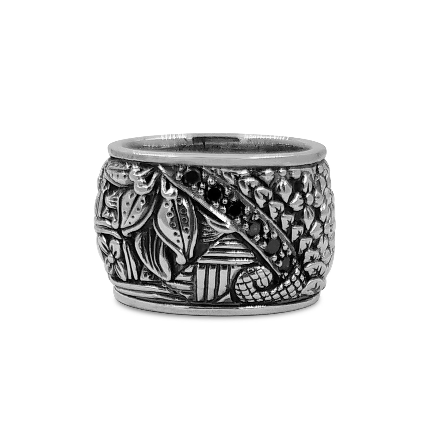 Kyoto Black Diamond 0.40ct Ring in Sterling Silver