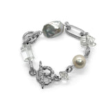 Terraquatic Natural Quartz and Pearl Bracelet in Sterling Silver