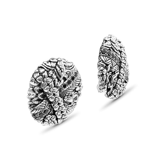 Kyoto Black Diamond 0.50ct Earrings in Sterling Silver
