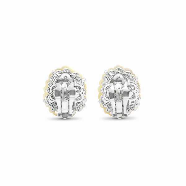 Carventurous Hand Carved Mother of Pearl Earrings in