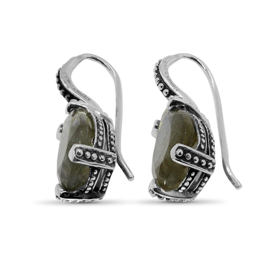 Garden of Stephen 8.85ct Labradorite Earrings in Sterling Silver