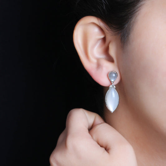 Garden of Stephen Moonstone Earring in Sterling Silver