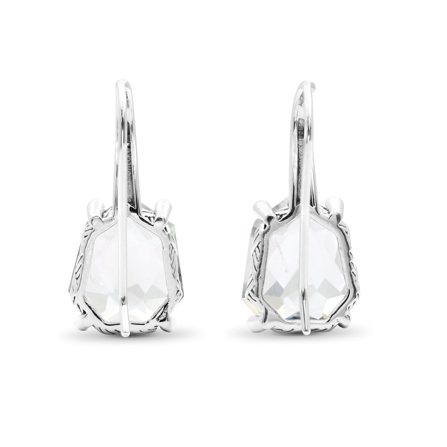 Galactical Green Prasiolite and Champagne Diamond Galactical Earrings in Sterling Silver