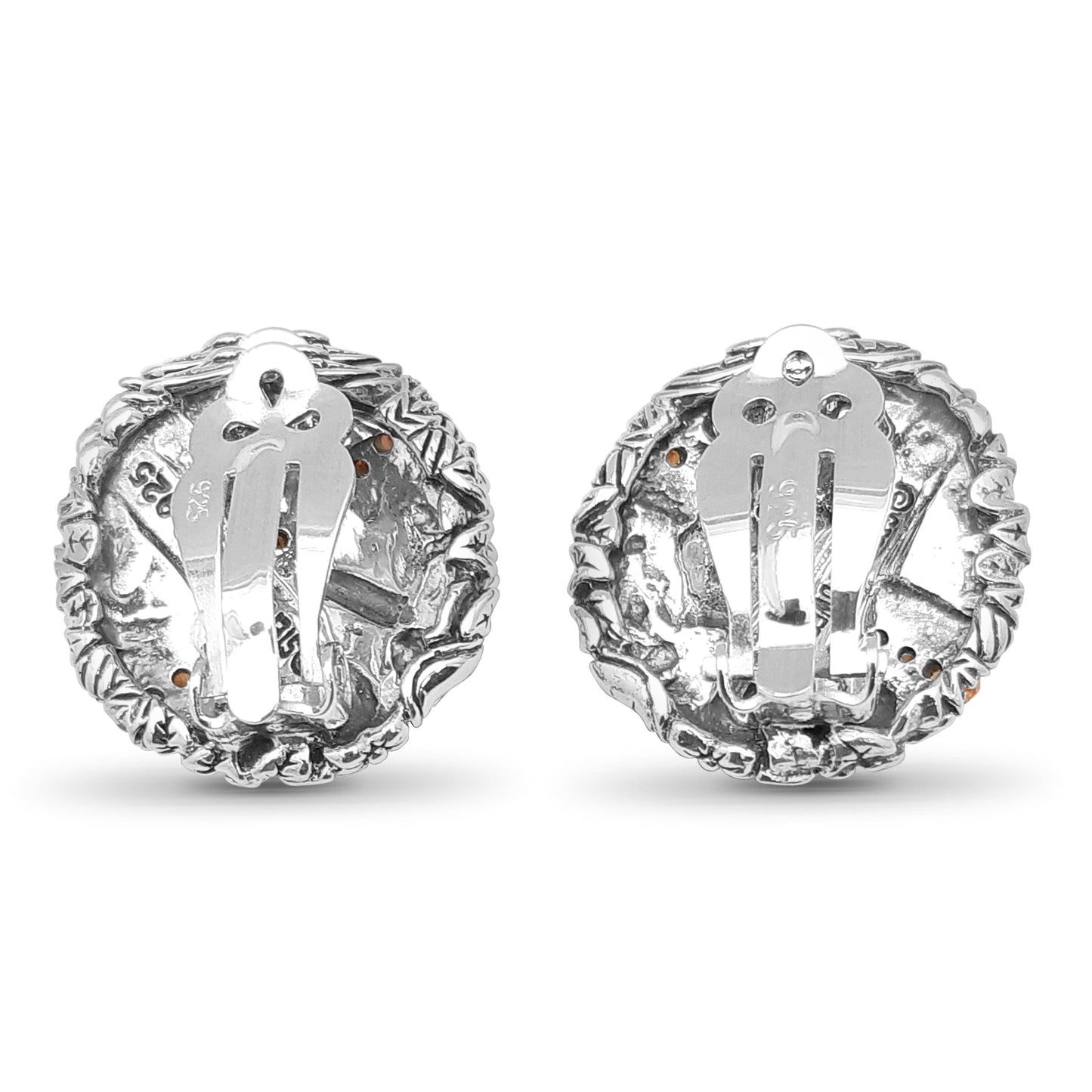 Kyoto Orange Sapphire 0.90ct Earrings in Sterling Silver