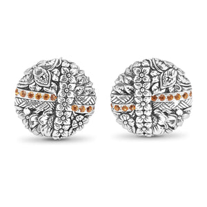 Kyoto Orange Sapphire 0.90ct Earrings in Sterling Silver