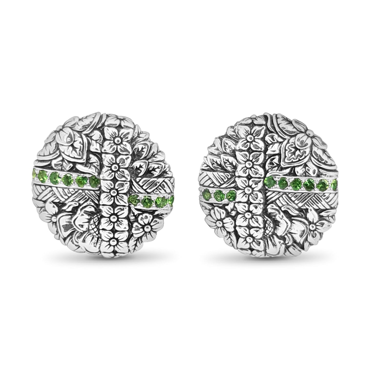 Kyoto Tsavorite 0.75ct Earrings in Sterling Silver