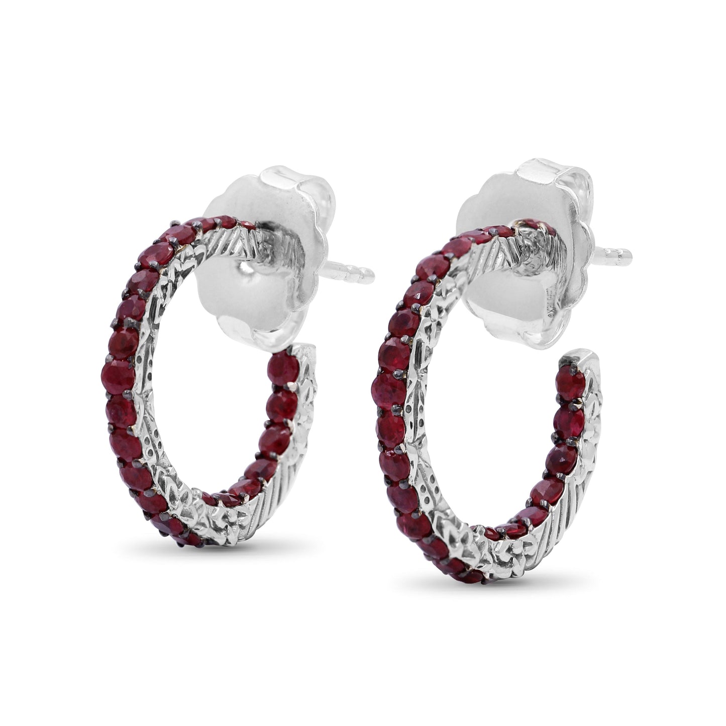 Kyoto Ruby 1.85ct Earrings in Sterling Silver