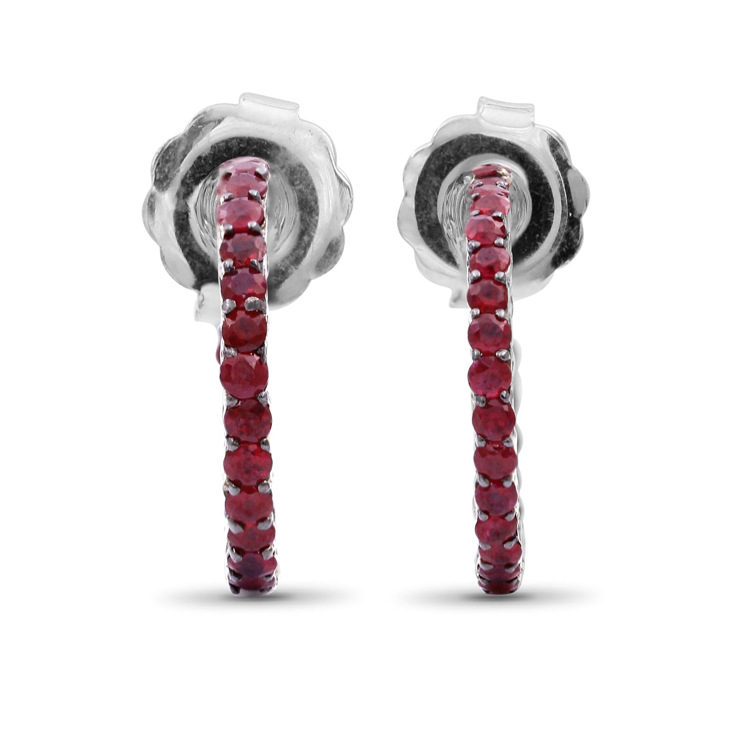 Kyoto Ruby 1.85ct Earrings in Sterling Silver