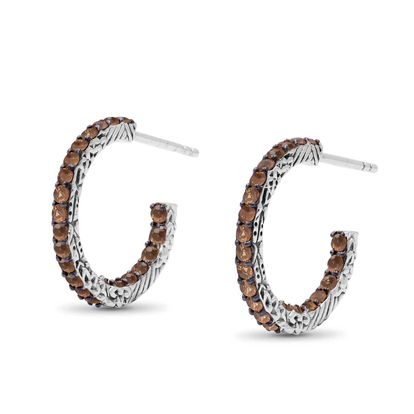 Kyoto Orange Sapphire 1.50ct Earrings in Sterling Silver