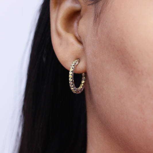 Kyoto Orange Sapphire 1.50ct Earrings in Sterling Silver