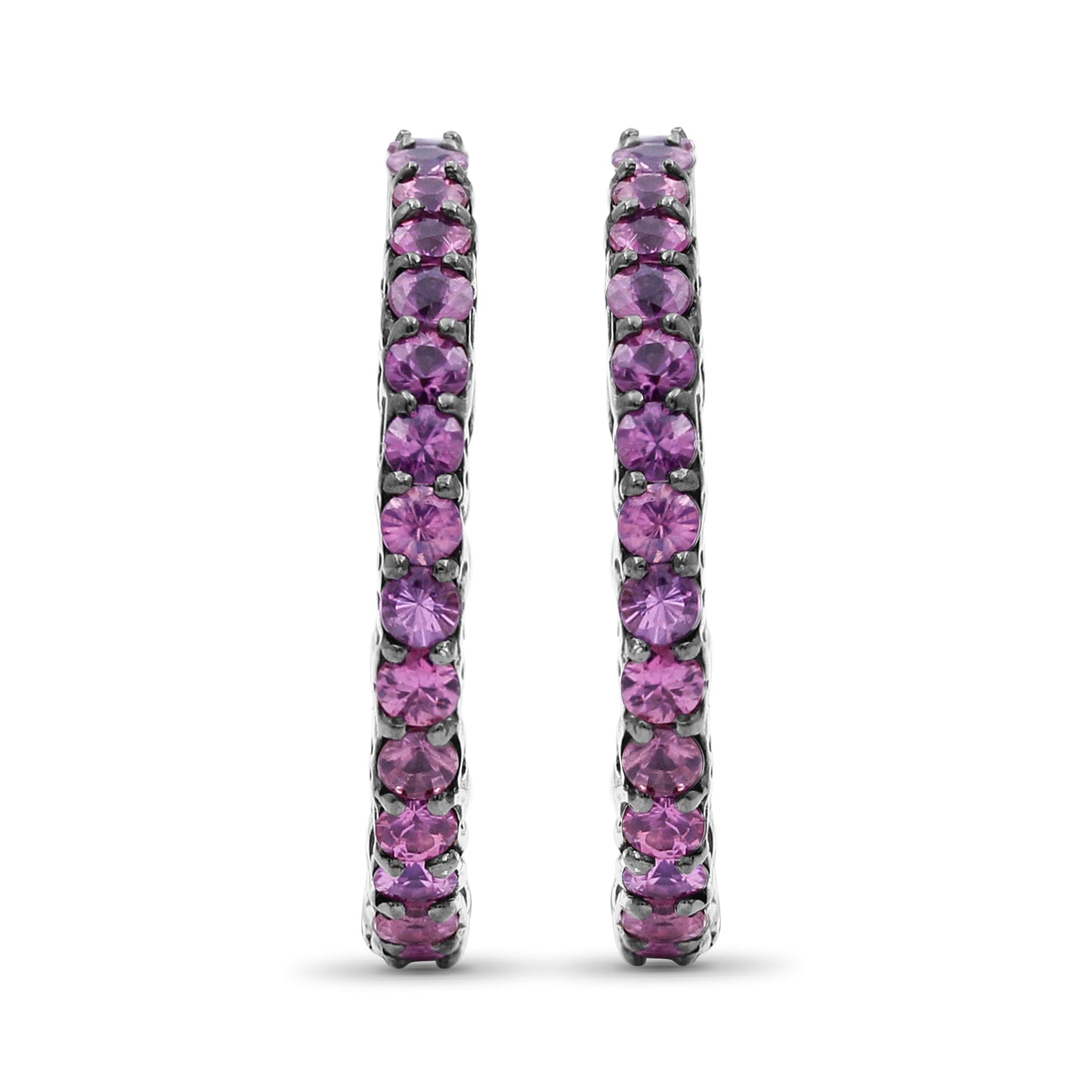 Kyoto 1.90ct Pink Sapphire Earrings in Sterling Silver