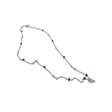 Garden of Stephen Green Agate Link Chain Necklace in Sterling Silver