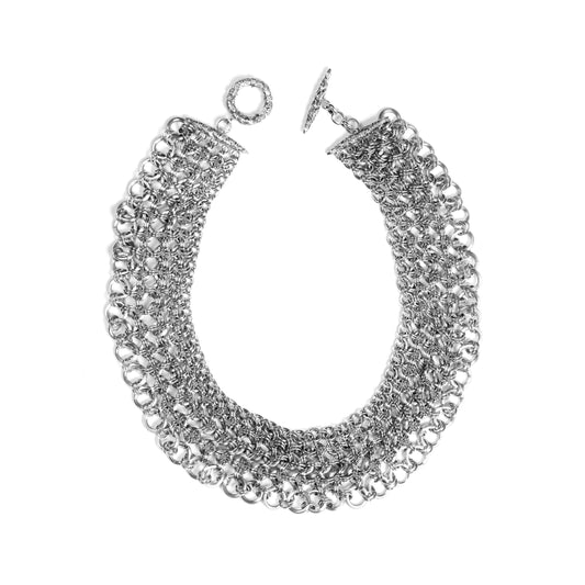 Orogento Multi Strand Sterling Silver Necklace