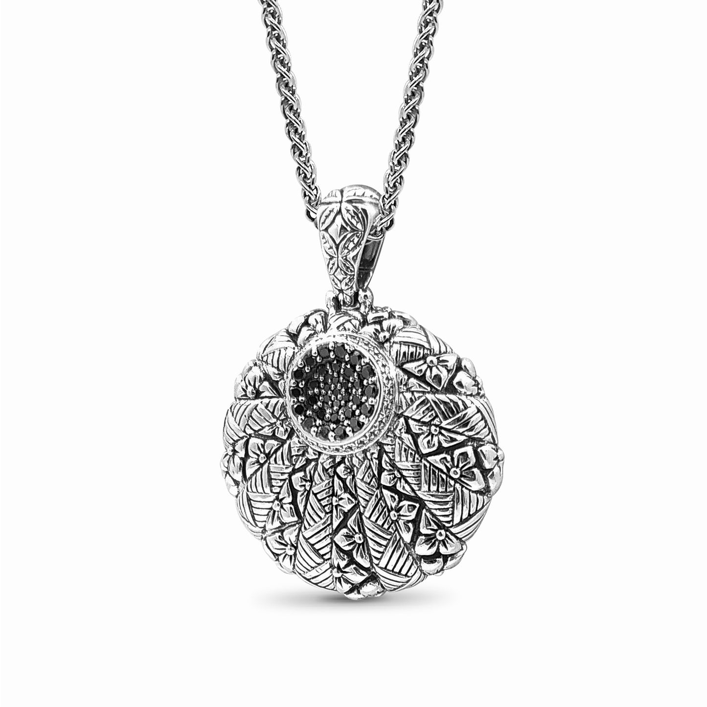 Kyoto Black Diamond 0.50ct Pendant in Sterling Silver