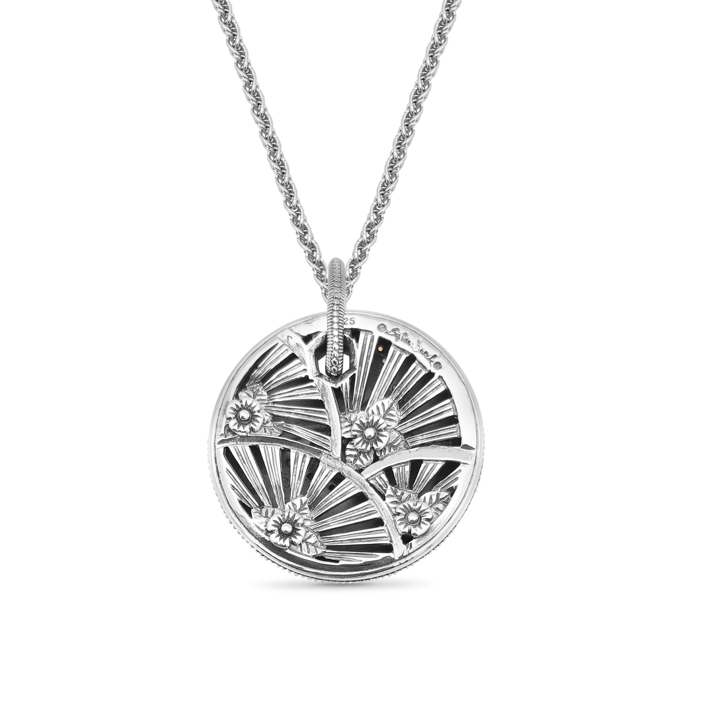 Kyoto Orange Sapphire 0.65ct Pendant in Sterling Silver