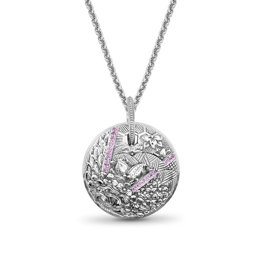 Kyoto Pink Sapphire 0.65ct Pendant in Sterling Silver
