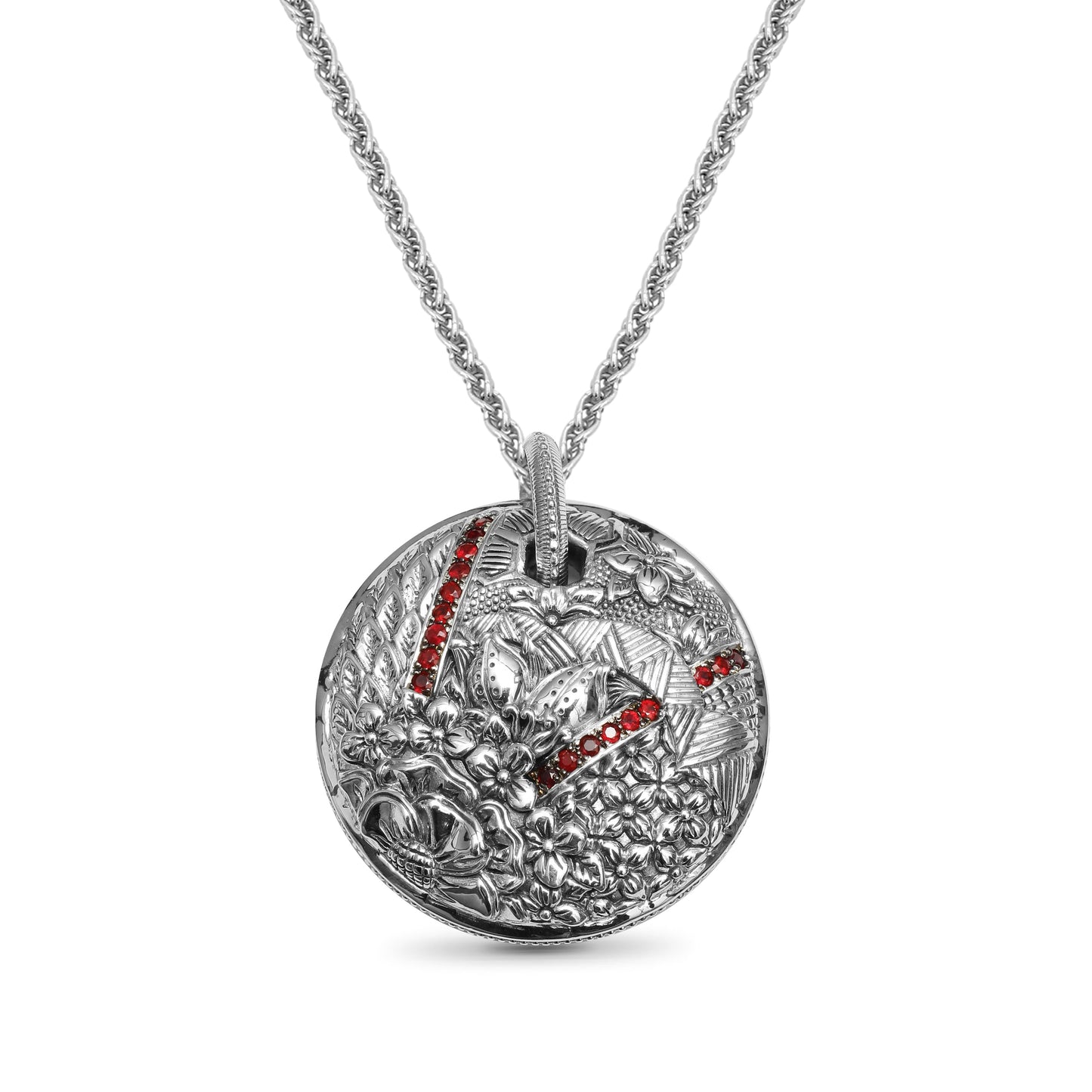 Kyoto Ruby 0.75ct Pendant Large in Sterling Silver