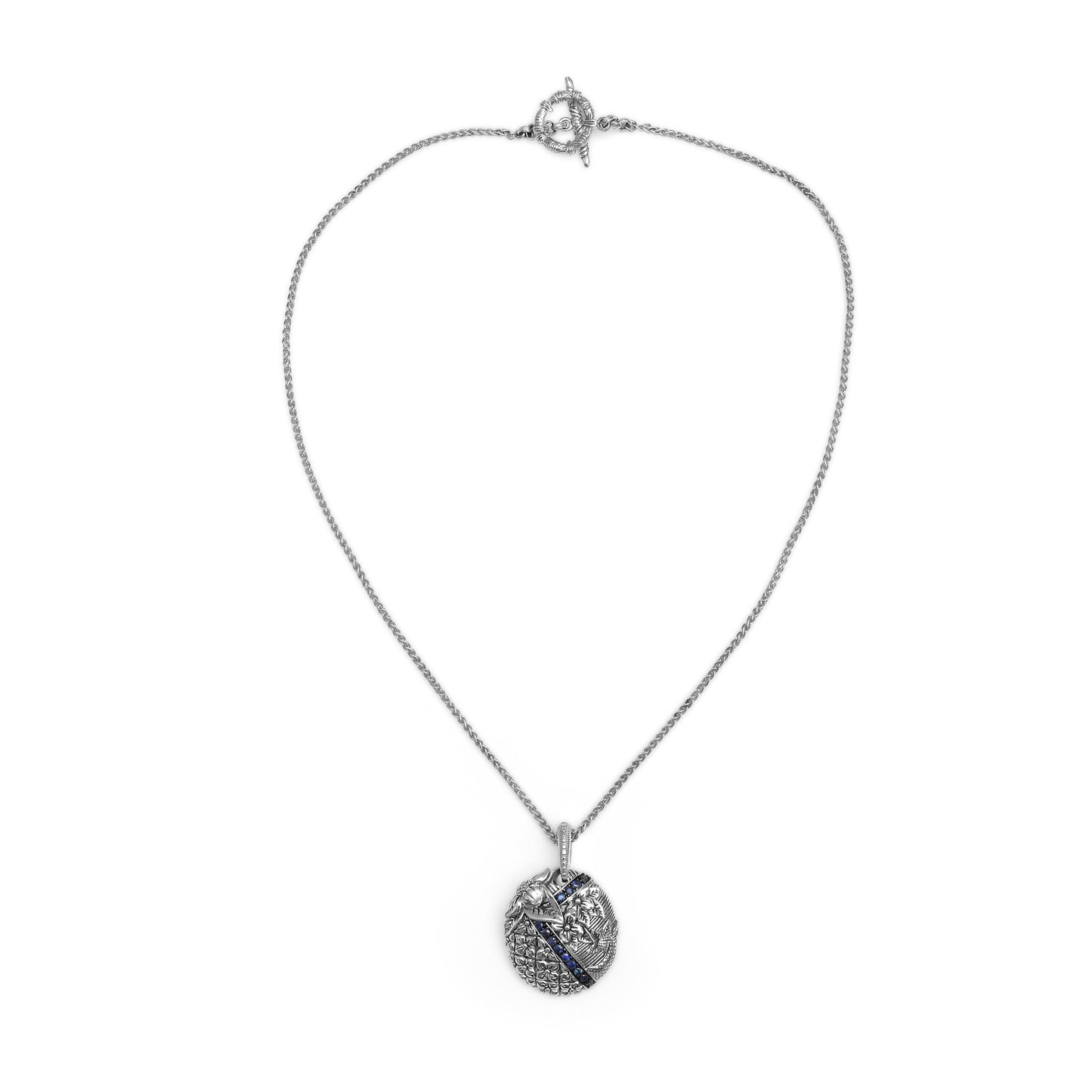 Kyoto Blue Sapphire 0.50ct Pendant in Sterling Silver
