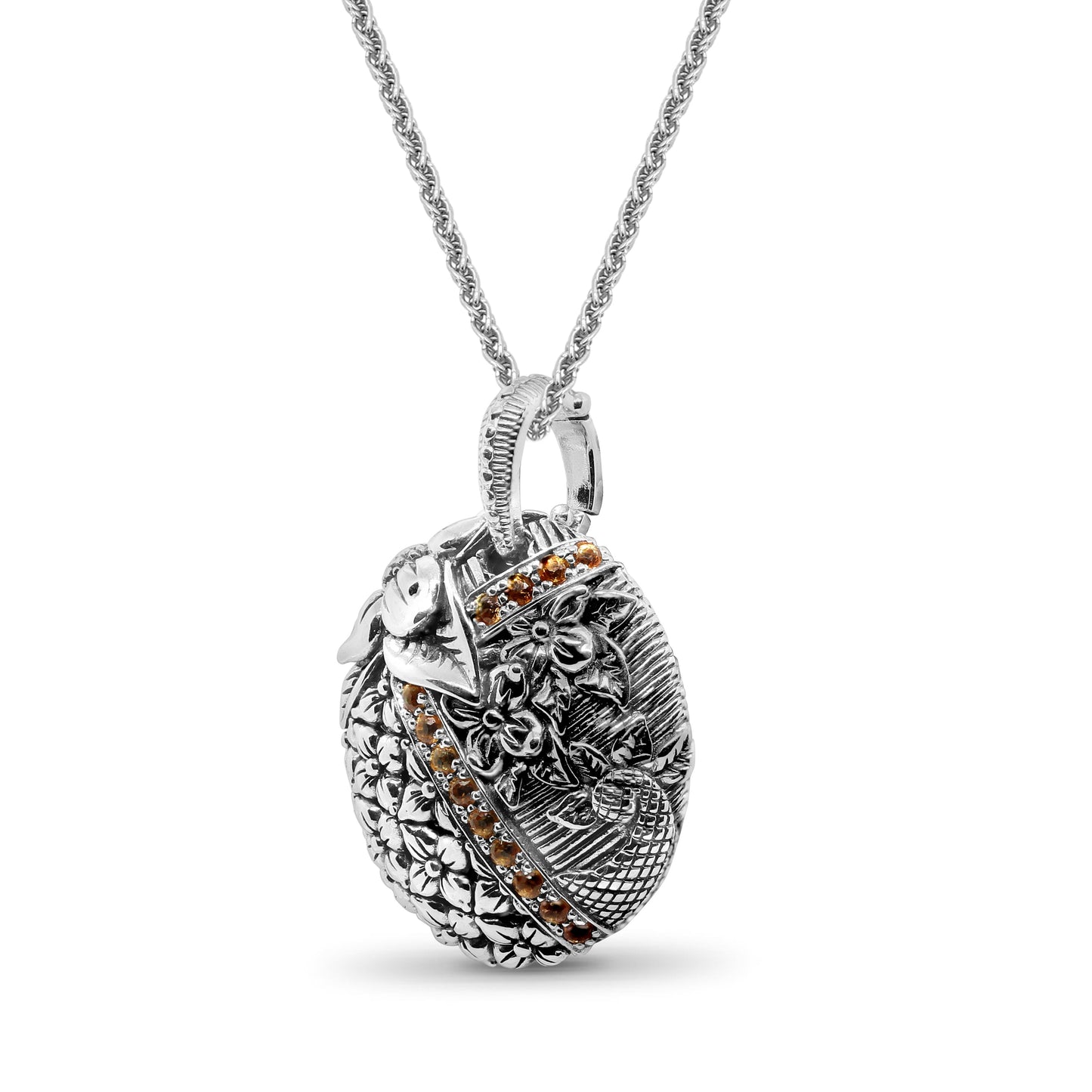 Kyoto Orange Sapphire 0.55ct Pendant in Sterling Silver