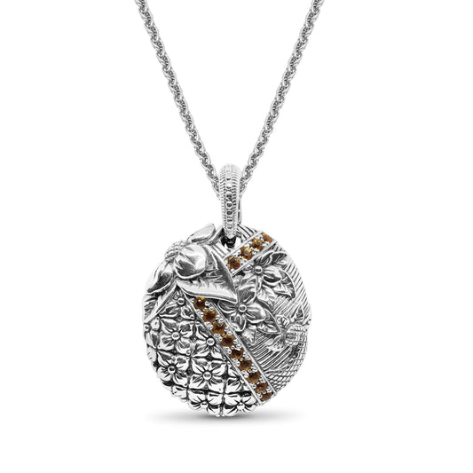 Kyoto Orange Sapphire 0.55ct Pendant in Sterling Silver