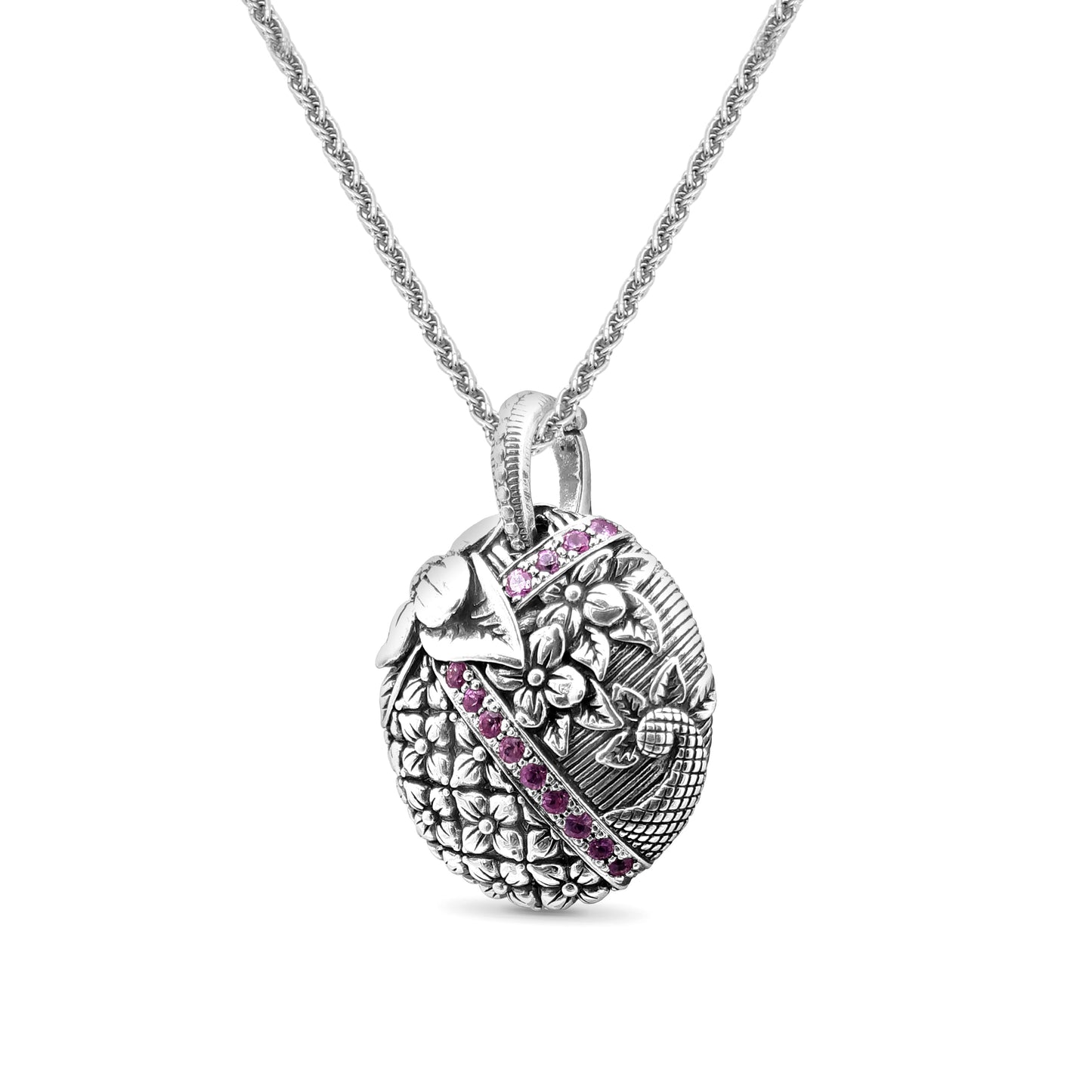 Kyoto Pink Sapphire 0.50ct Pendant in Sterling Silver