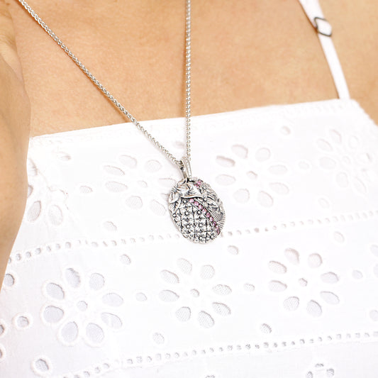 Kyoto Pink Sapphire 0.50ct Pendant in Sterling Silver