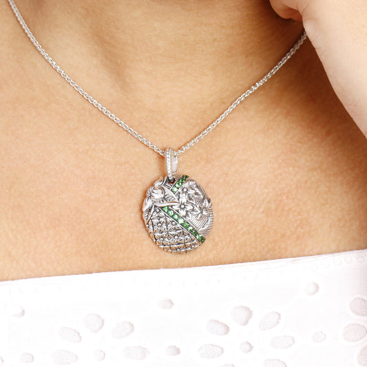 Kyoto Tsavorite 0.50ct Pendant in Sterling Silver