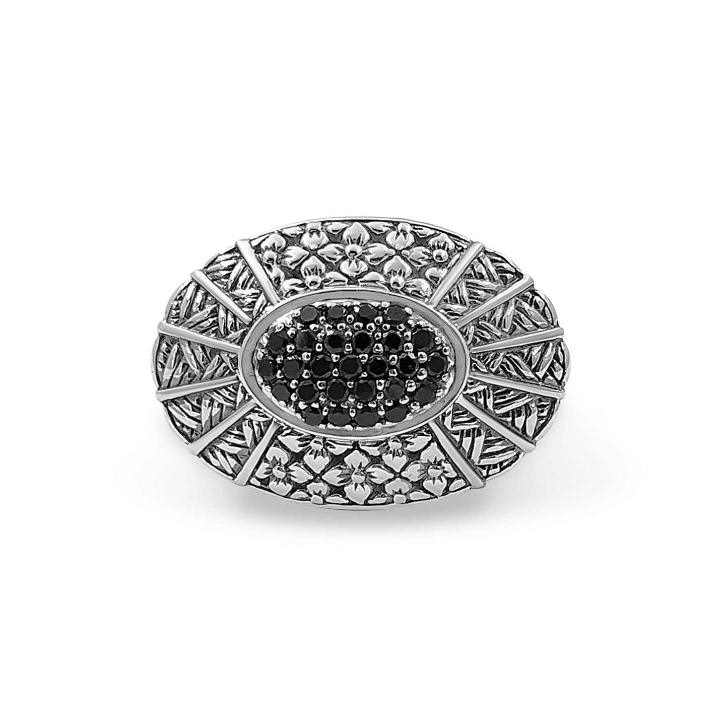 Kyoto Black Diamond 0.60ct Ring in Sterling Silver