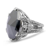 Garden of Stephen Faceted Hematite Ring in Sterling Silver