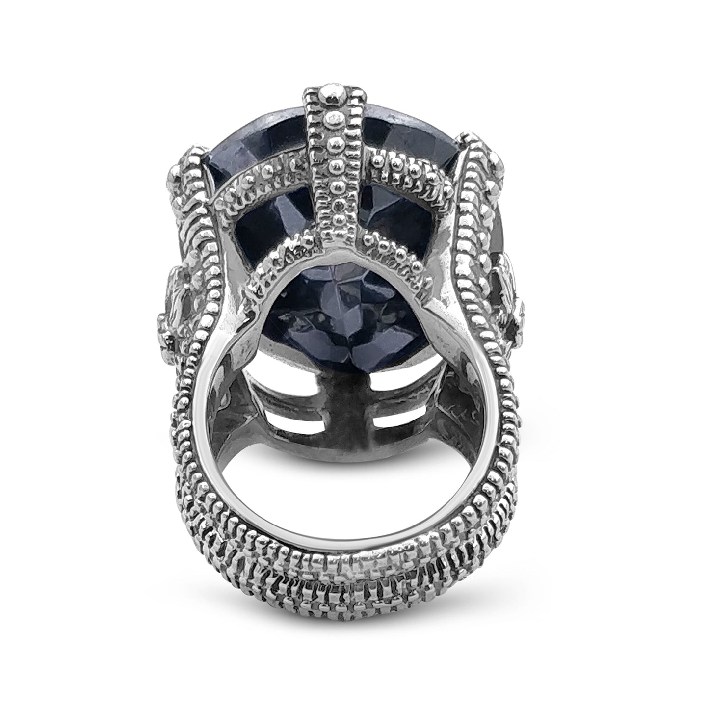 Garden of Stephen Faceted Hematite Ring in Sterling Silver