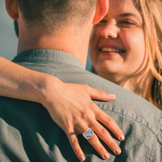 Kyoto Champagne Diamond 0.40ct Ring in Sterling Silver