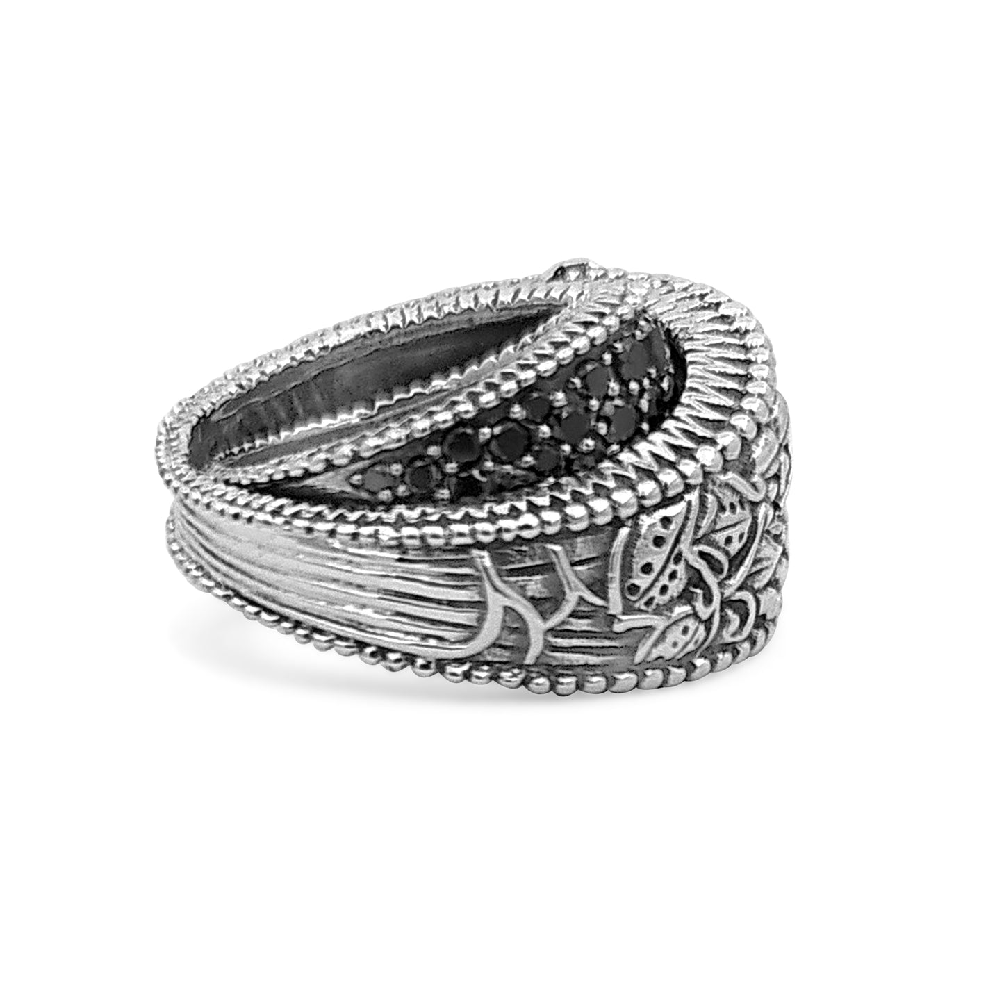 Kyoto Black Diamond 1.40ct Ring in Sterling Silver