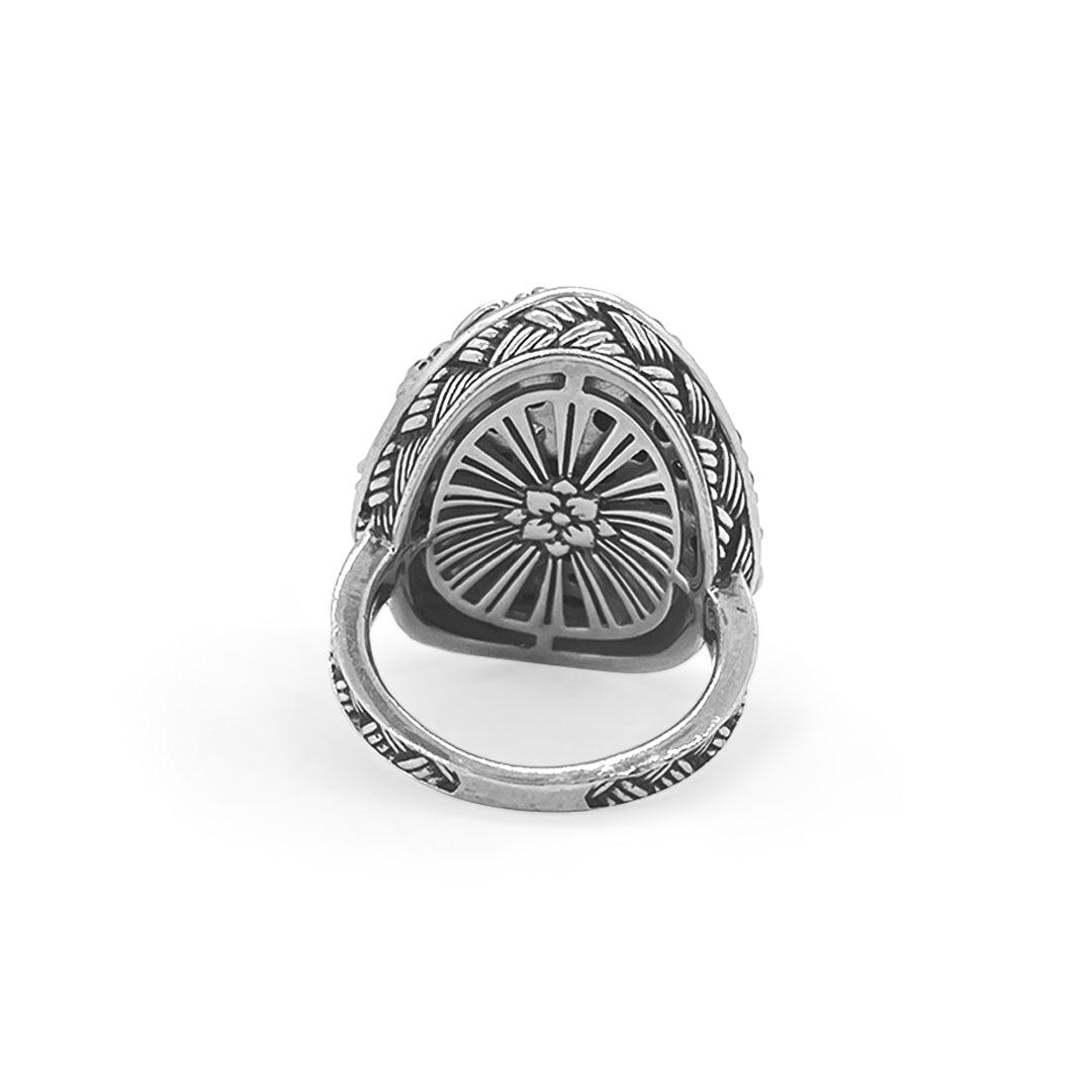 Garden of Stephen Black Spinel Pave Ring in Sterling Silver