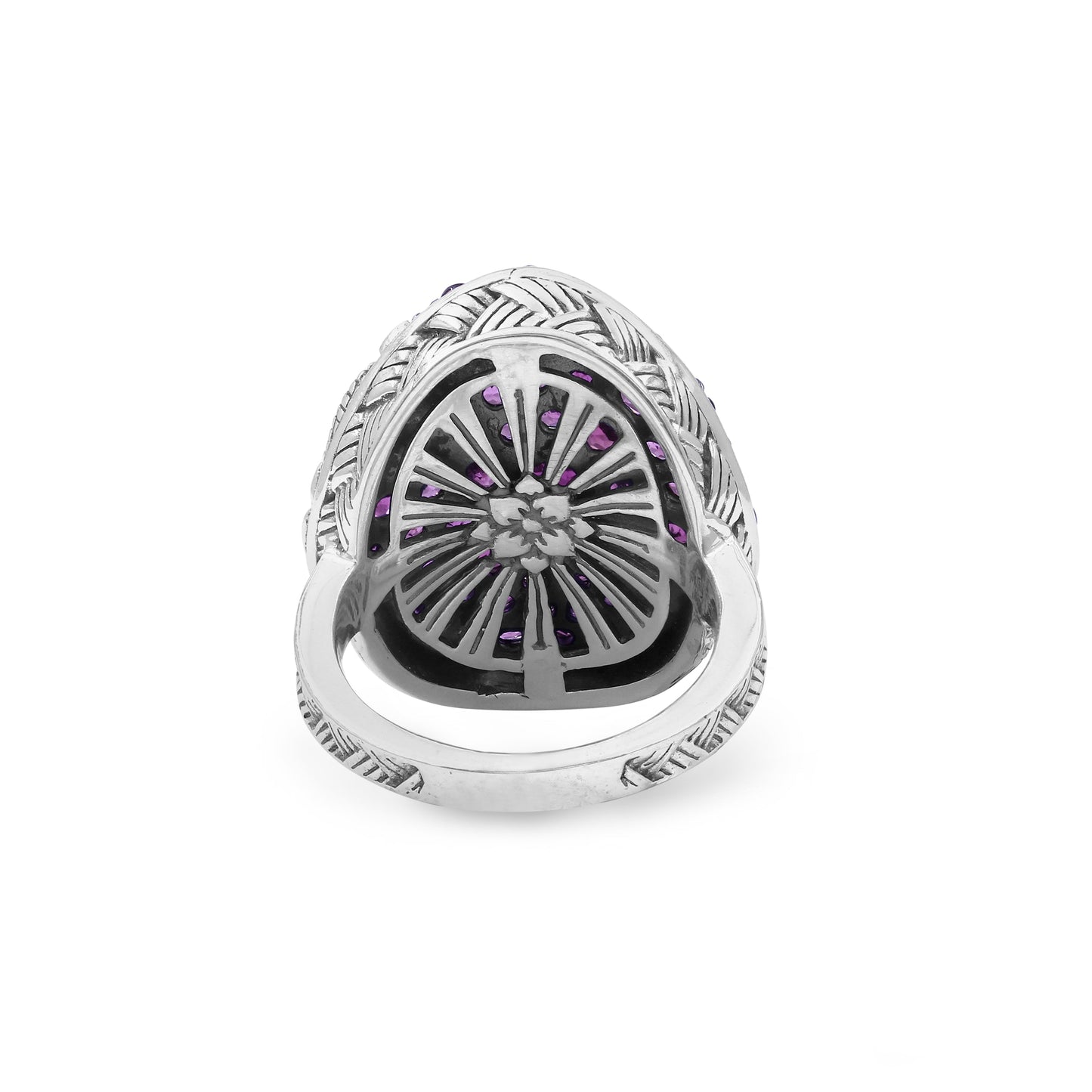 Garden of Stephen Rhodolite Garnet Pave Ring in Sterling Silver