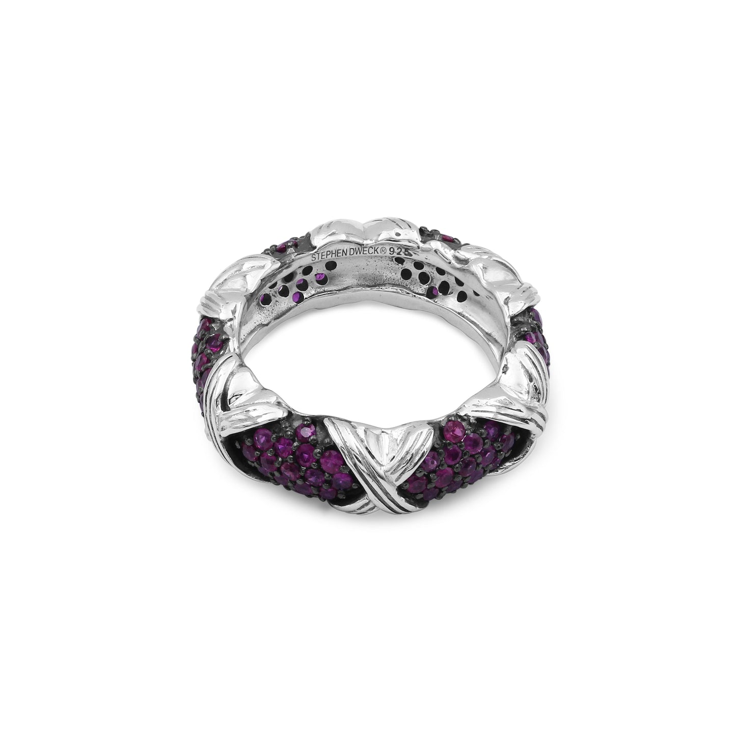 Garden of Stephen Ruby Pave Ring in Sterling Silver