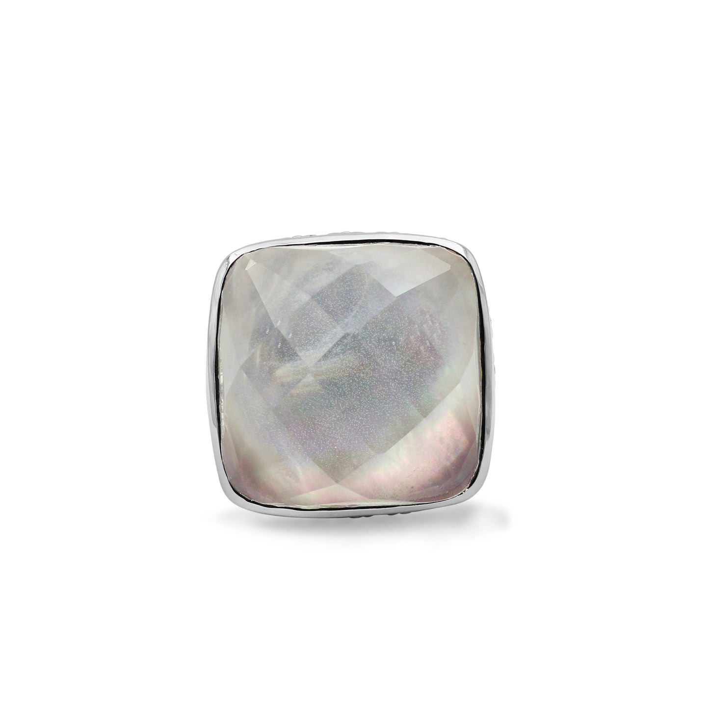 Garden of Stephen Natural Quartz and Mother of Pearl Ring in Sterling Silver