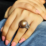 Pearlicious Natural Mabe Ring in Sterling Silver
