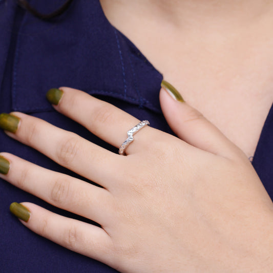 Kyoto Engraved Sterling Siver Band